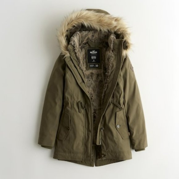 Hollister Jackets & Blazers - Hollister Faux Fur-Lined Cozy Parka